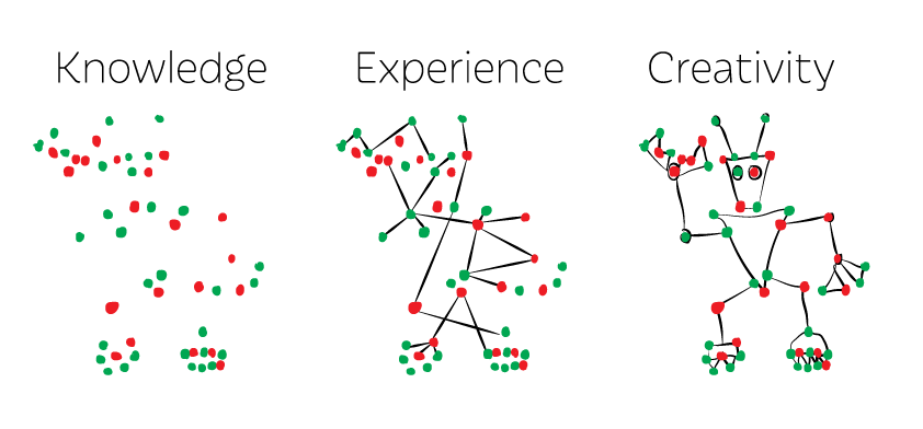 Creative experience. Knowledge and experience in a particular field. Knowledge vs experience.